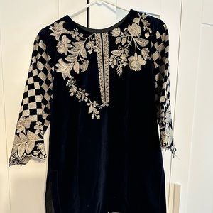 New velvet shirt with trouser And duppata